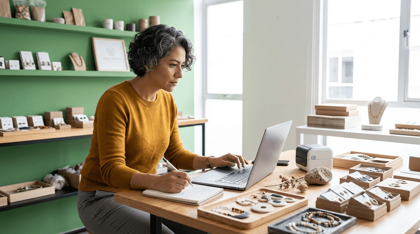 Ilustración sobre cómo aumentar ventas en tienda en línea con personalización e IA — Cómo aumentar ventas en tienda en línea con IA y personalización Ilustración sobre cómo aumentar ventas en tienda en línea con personalización e IA — Cómo aumentar ventas en tienda en línea con IA y personalización
