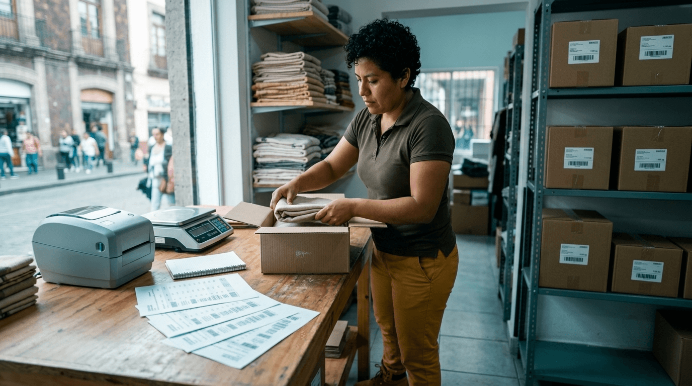 Ilustración sobre nueva tasa importación ecommerce México 2026 minimis — Nueva tasa de importación ecommerce México 2026: guía minimis Ilustración sobre nueva tasa importación ecommerce México 2026 minimis — Nueva tasa de importación ecommerce México 2026: guía minimis